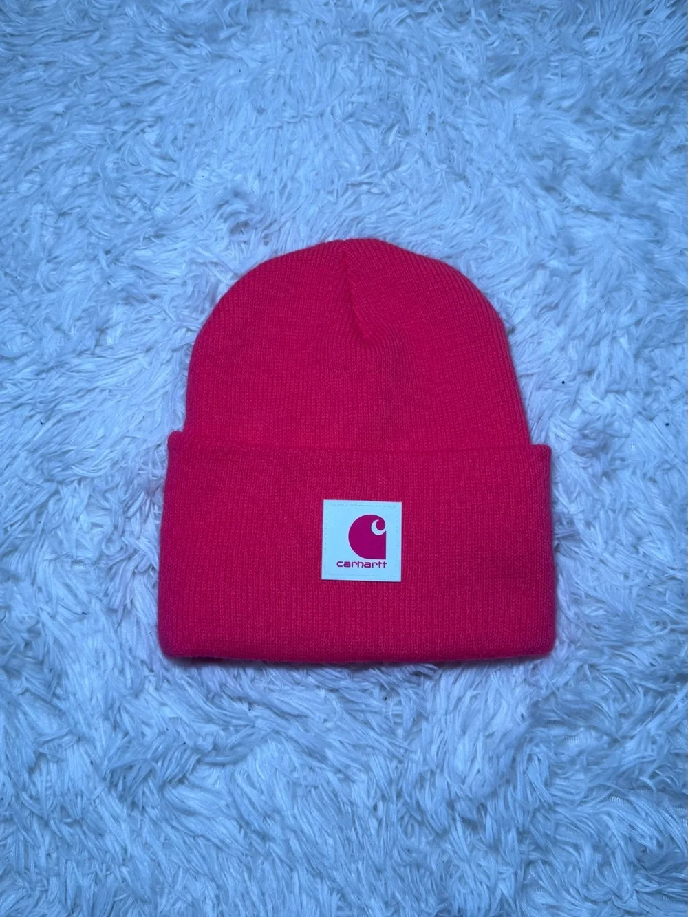 Carhartt Kids Neon Pink Knit Beanie with C Patch